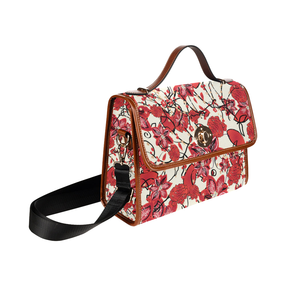 Traveler Canvas Crossbody - Cherry Bohemia