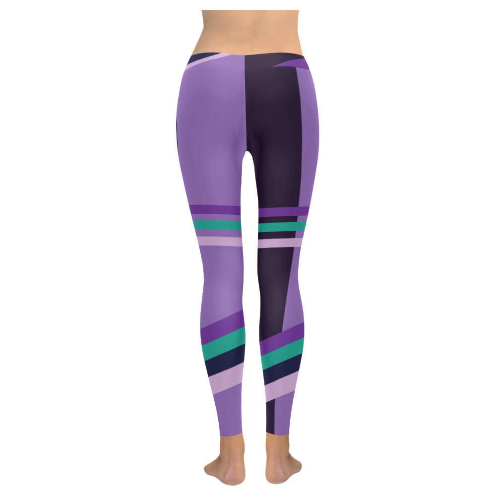 AMMA JO Sport PURPLE STRIPE LEGGINGS