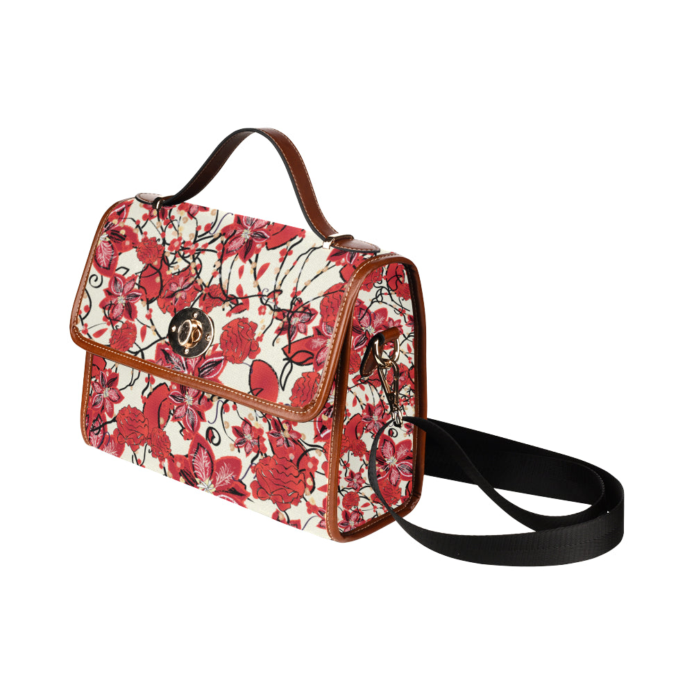 Traveler Canvas Crossbody - Cherry Bohemia