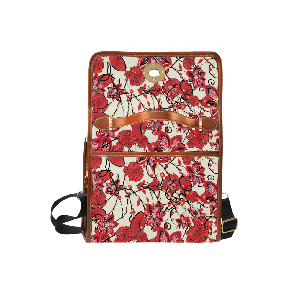Traveler Canvas Crossbody - Cherry Bohemia