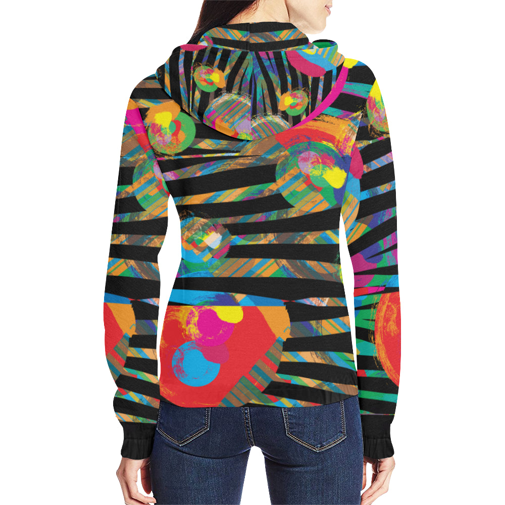 AMMA JO Sport Wild Flower Zip Up Hoodie