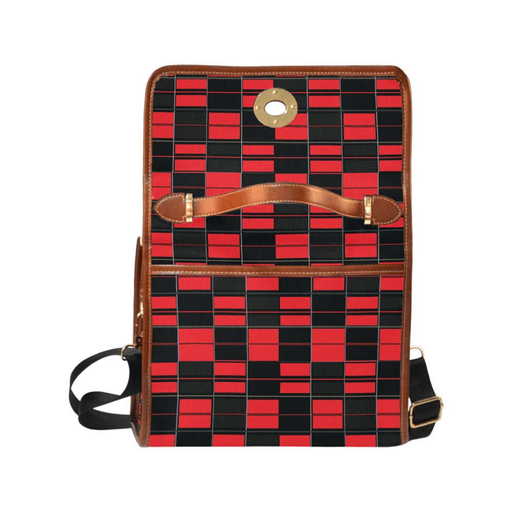 Custom Order Traveler Canvas Crossbody - AMMA JO TARTAN (RED)