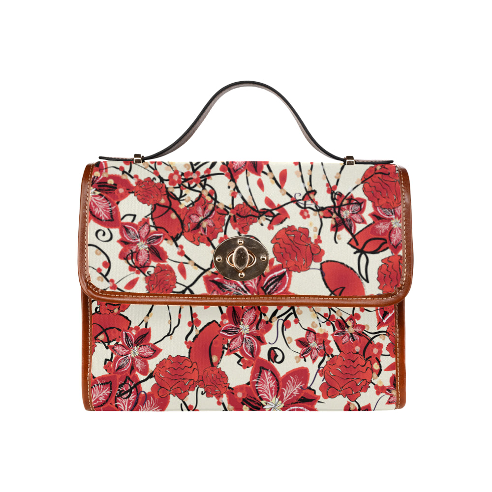 Traveler Canvas Crossbody - Cherry Bohemia
