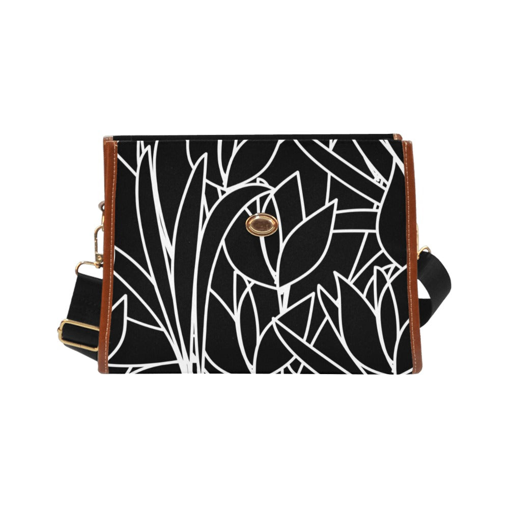 Custom Order Traveler Canvas Crossbody - LA FLEUR NOIR