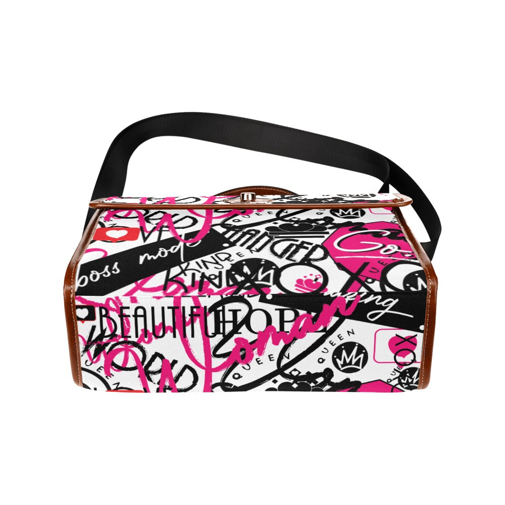 In Stock - Traveler Canvas Crossbody - AMMA JO WOMAN Print