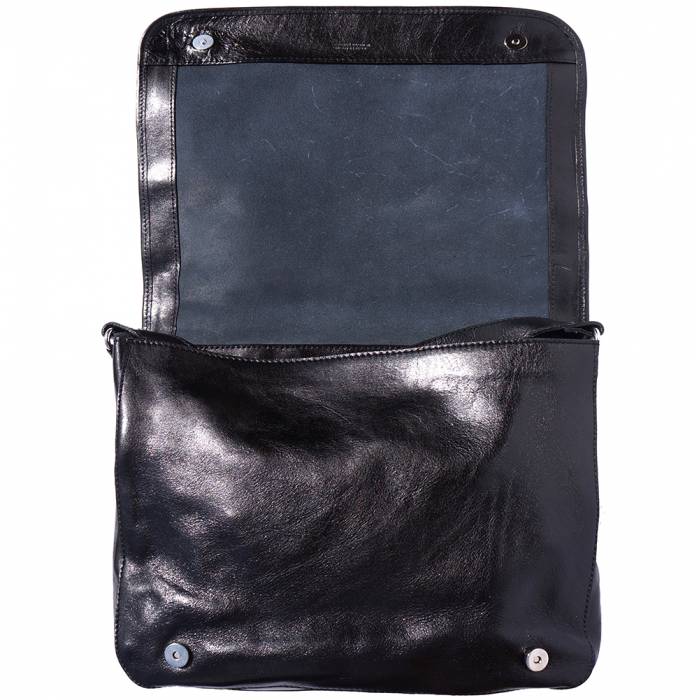Made in Italy - Men's Smooth Leather Crossbody Messenger Bag
