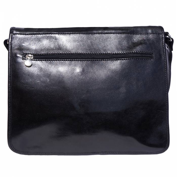 Made in Italy - Men's Smooth Leather Crossbody Messenger Bag
