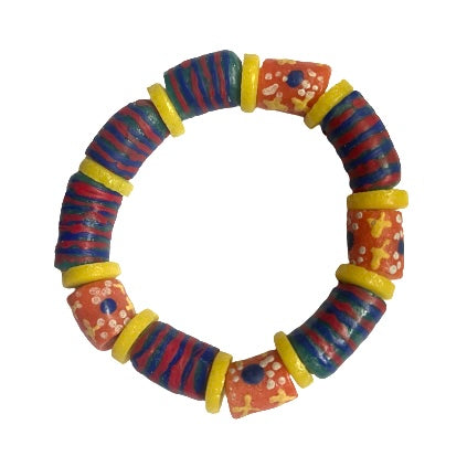 Blue Yellow and Orange Bella Africa Bracelet