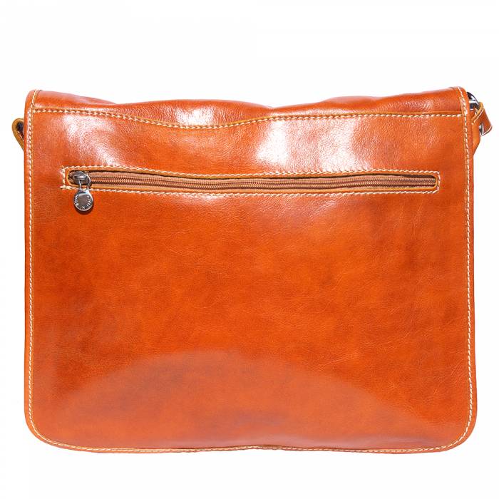Made in Italy - Men's Smooth Leather Crossbody Messenger Bag