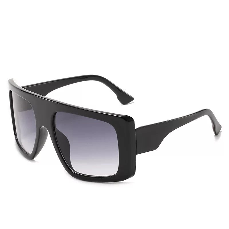 “Media Star” Oversized Black AMMA JO Sunglasses