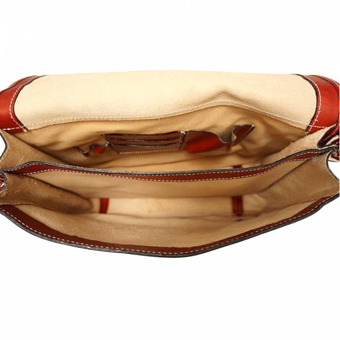 Made in Italy - Men's Smooth Leather Crossbody Messenger Bag