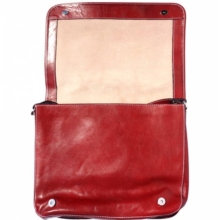 Made in Italy - Men's Smooth Leather Crossbody Messenger Bag