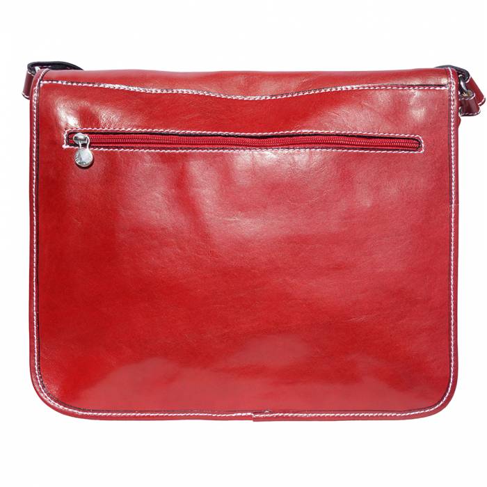 Made in Italy - Men's Smooth Leather Crossbody Messenger Bag