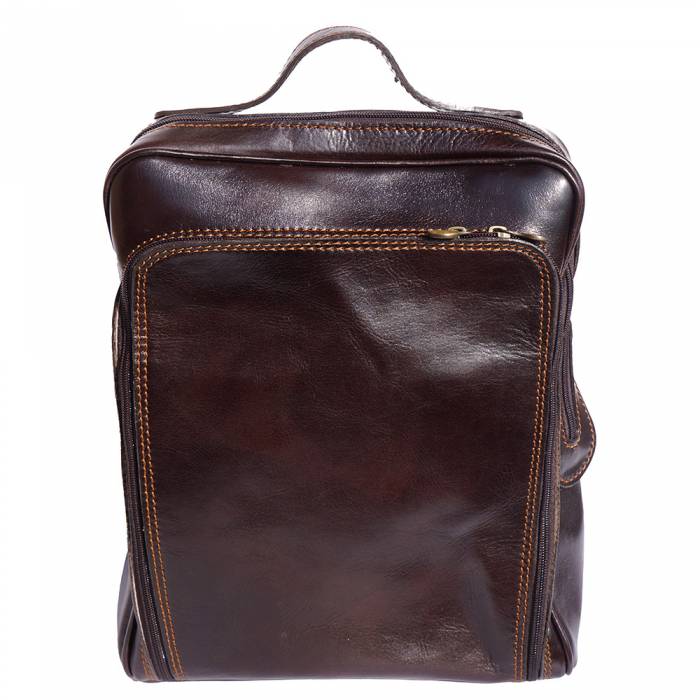 Made in Italy - Men's Versatile Italian Leather Backpack