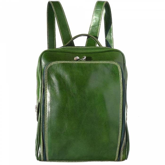 Made in Italy - Men's Versatile Italian Leather Backpack