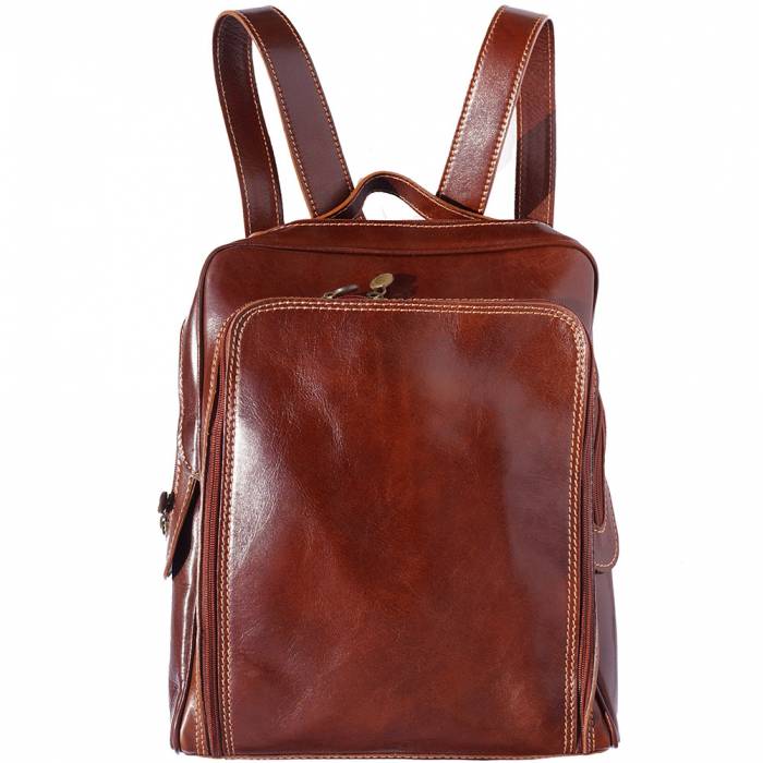 Made in Italy - Men's Versatile Italian Leather Backpack