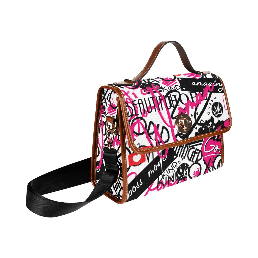 In Stock - Traveler Canvas Crossbody - AMMA JO WOMAN Print