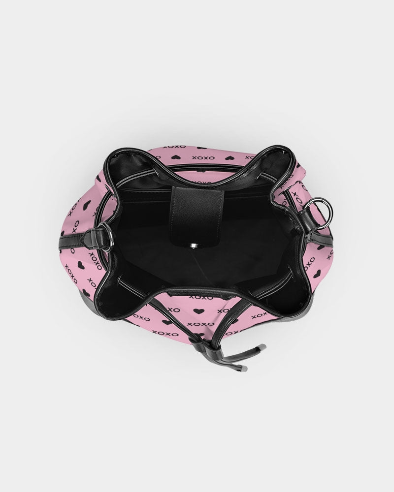 AMMA JO Bucket Bag - XOXO Pink Hearts (Custom Order)