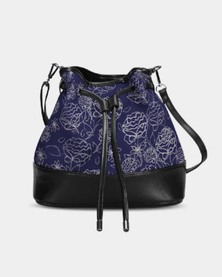 AMMA JO Bucket Bag - Navy Stencil (Custom Order)