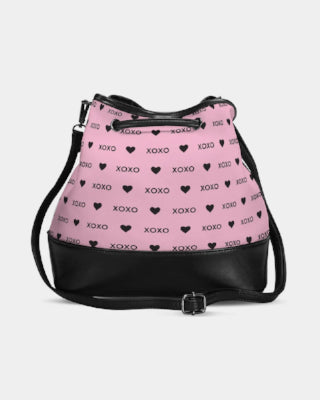 AMMA JO Bucket Bag - XOXO Pink Hearts (Custom Order)