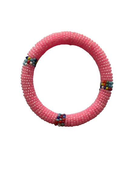 Bella Africa Beaded Masai Bracelet (Pink)