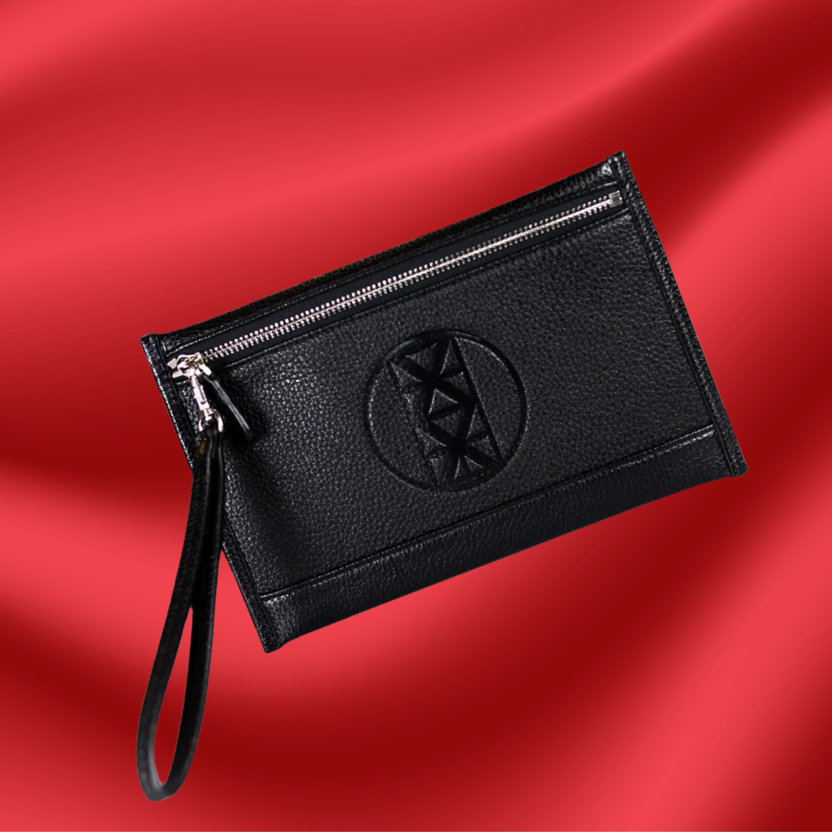 AMMA JO-Black Signature Wallet Clutch