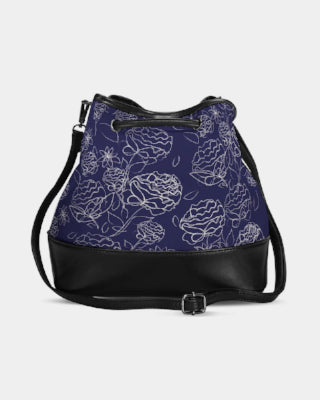 AMMA JO Bucket Bag - Navy Stencil (Custom Order)