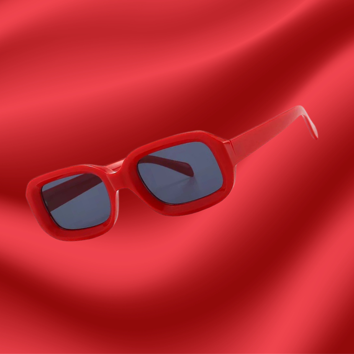 Cherry Red Queen Square AMMA JO Sunglasses