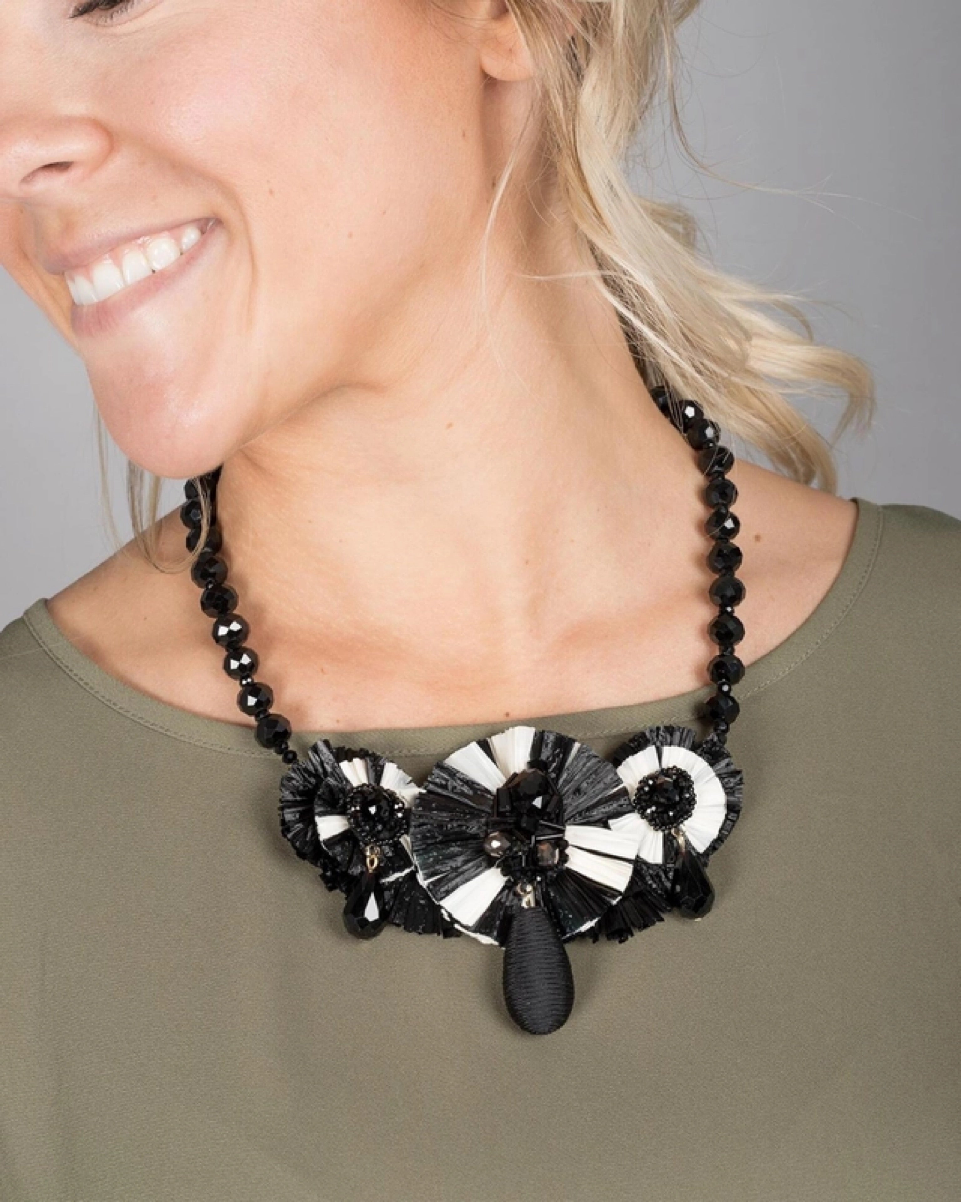 Buy Zivom Stylish Western Party Large Drop Black Crystal Bib Necklace  Online at Best Prices in India - JioMart.