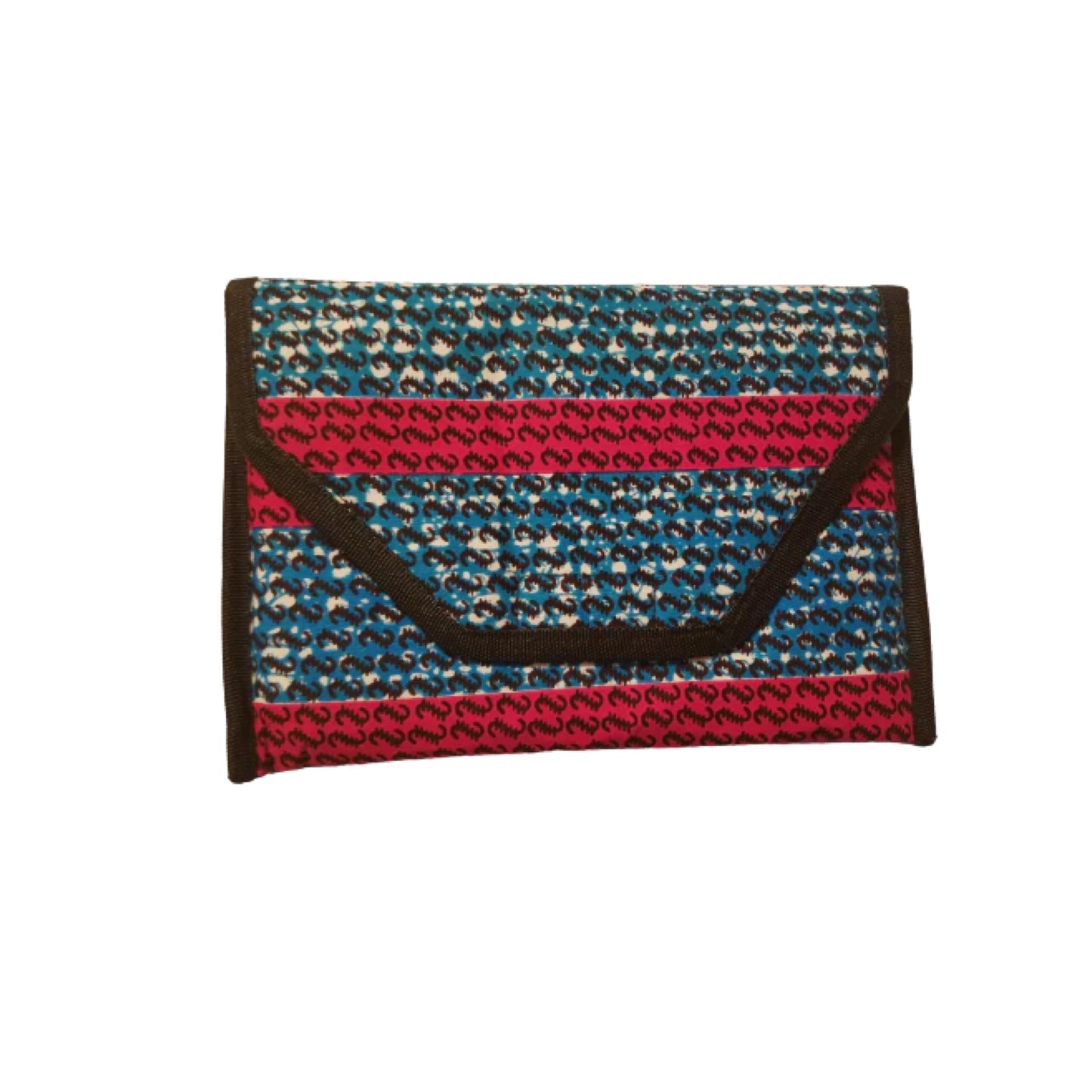 Bella Africa Clutch - Blue and Pink Made in Ghana