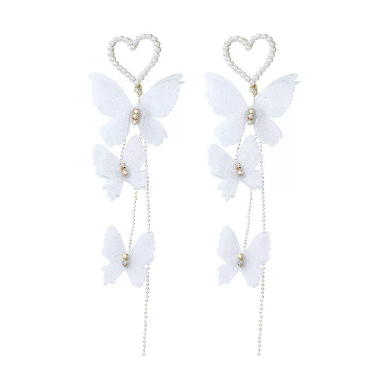 Butterfly Dreams Long Layered Earrings