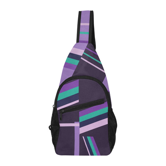 AJ Canvas Sling Bag - Purple Plaid