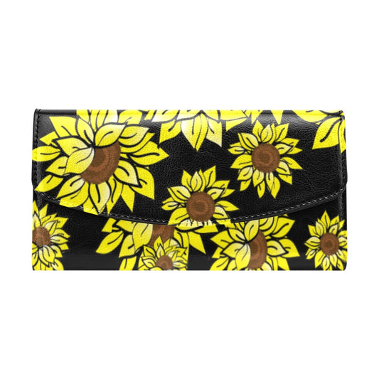 Custom Order AMMA JO Sunflower Flap Wallet