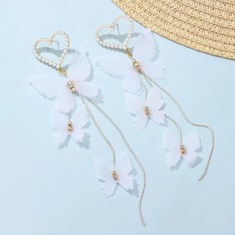 Butterfly Dreams Long Layered Earrings