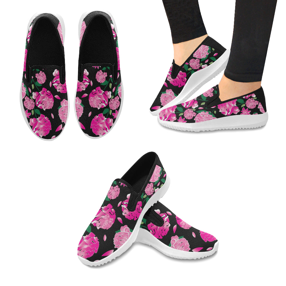 Custom Order - AMMA JO Sport Peony Noire Slip On Walking Shoes