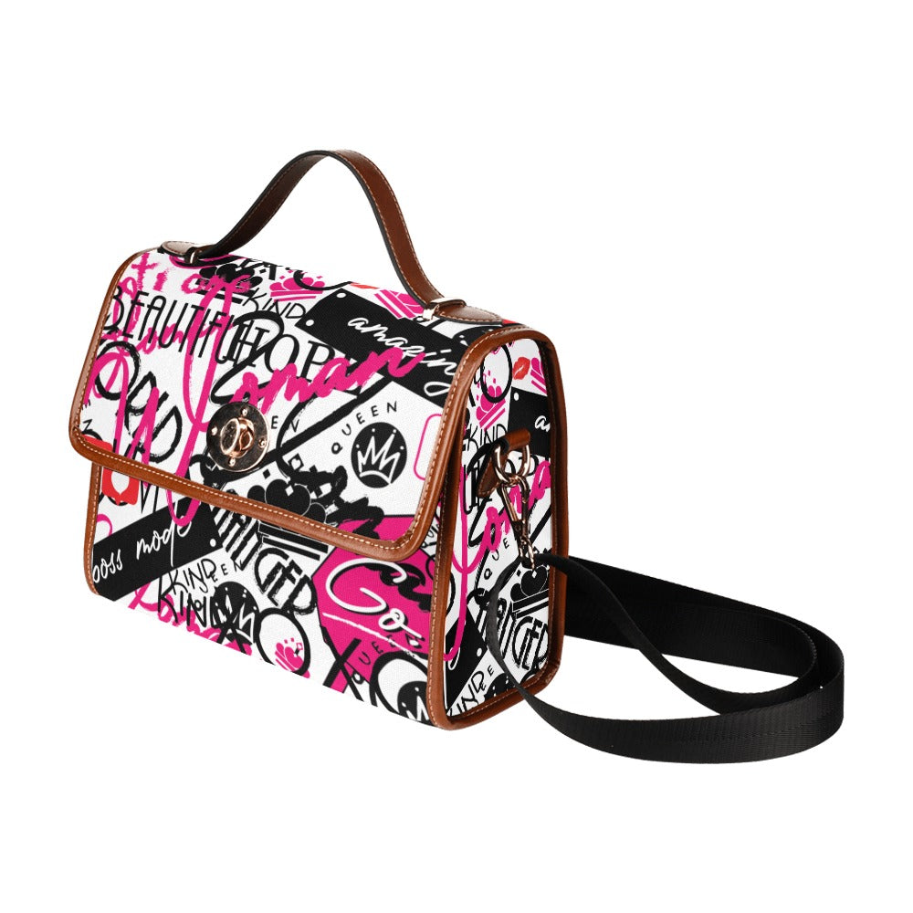 In Stock - Traveler Canvas Crossbody - AMMA JO WOMAN Print