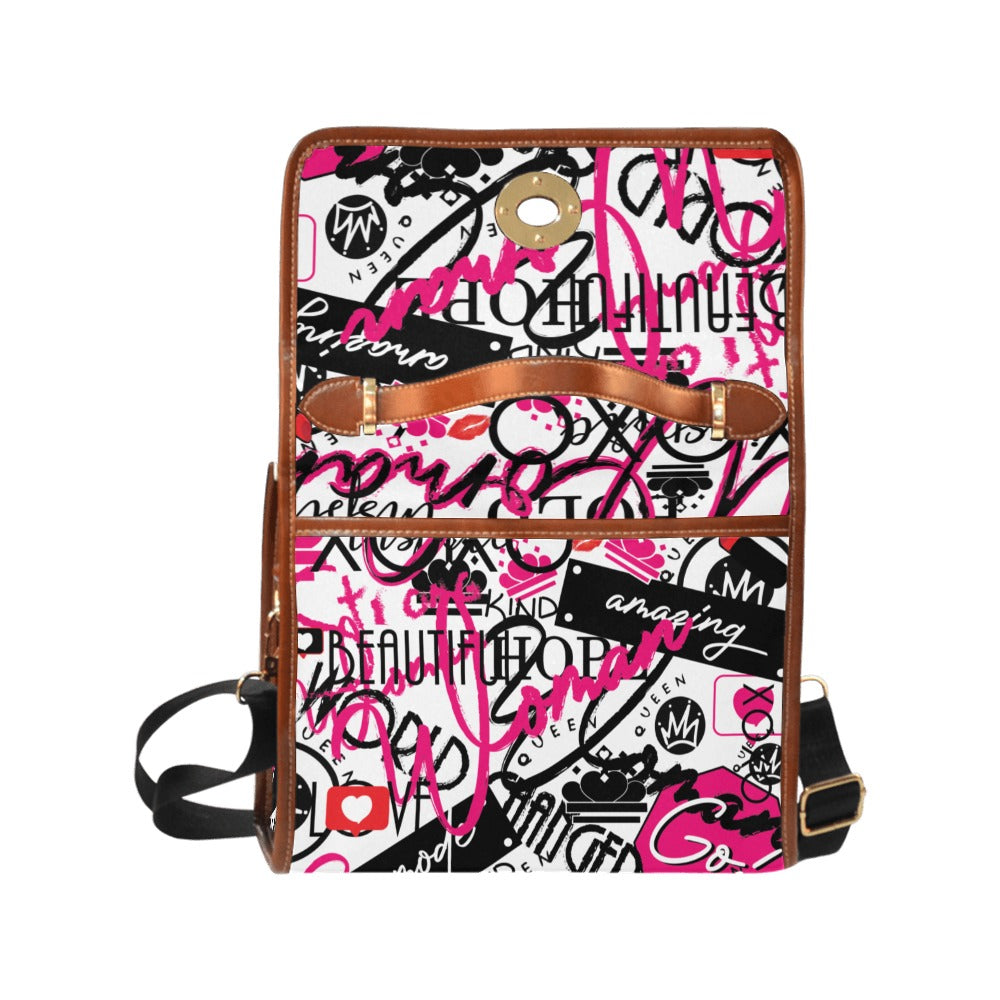 In Stock - Traveler Canvas Crossbody - AMMA JO WOMAN Print