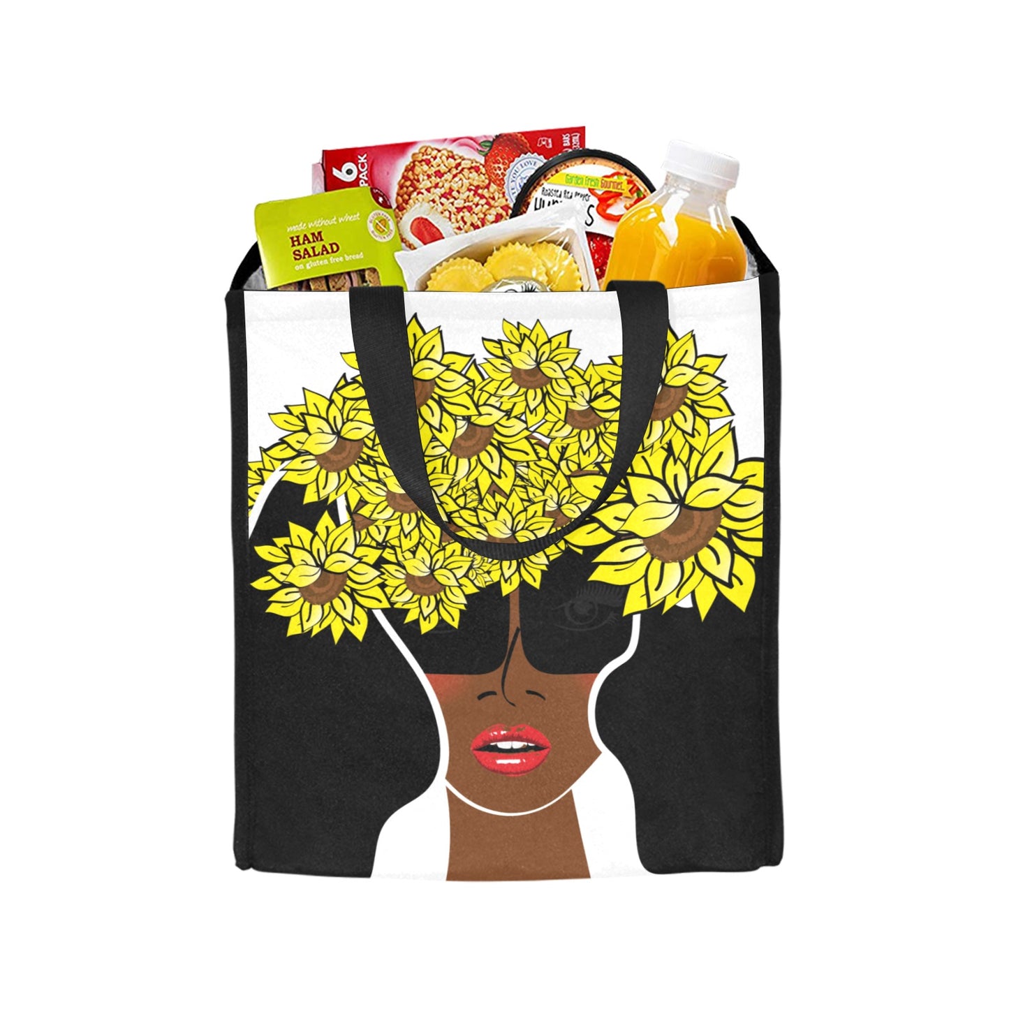 Custom Order AMMA JO Cocoa Sunflower Tote Picnic Tote Bag