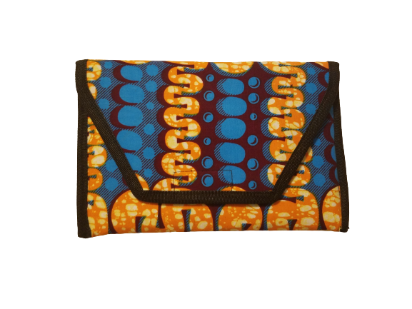 Bella Africa Clutch - Blue and Yellow Made in Ghana