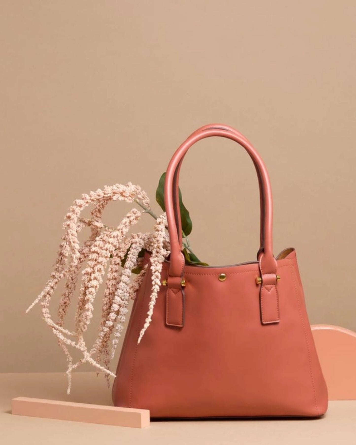 Madison Winter Satchel in Rose