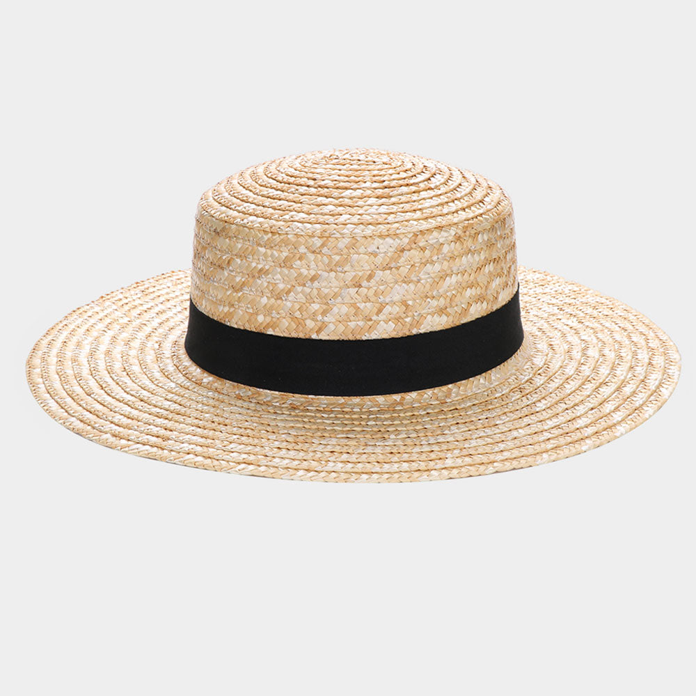 Beige Straw Summer Beach Hat