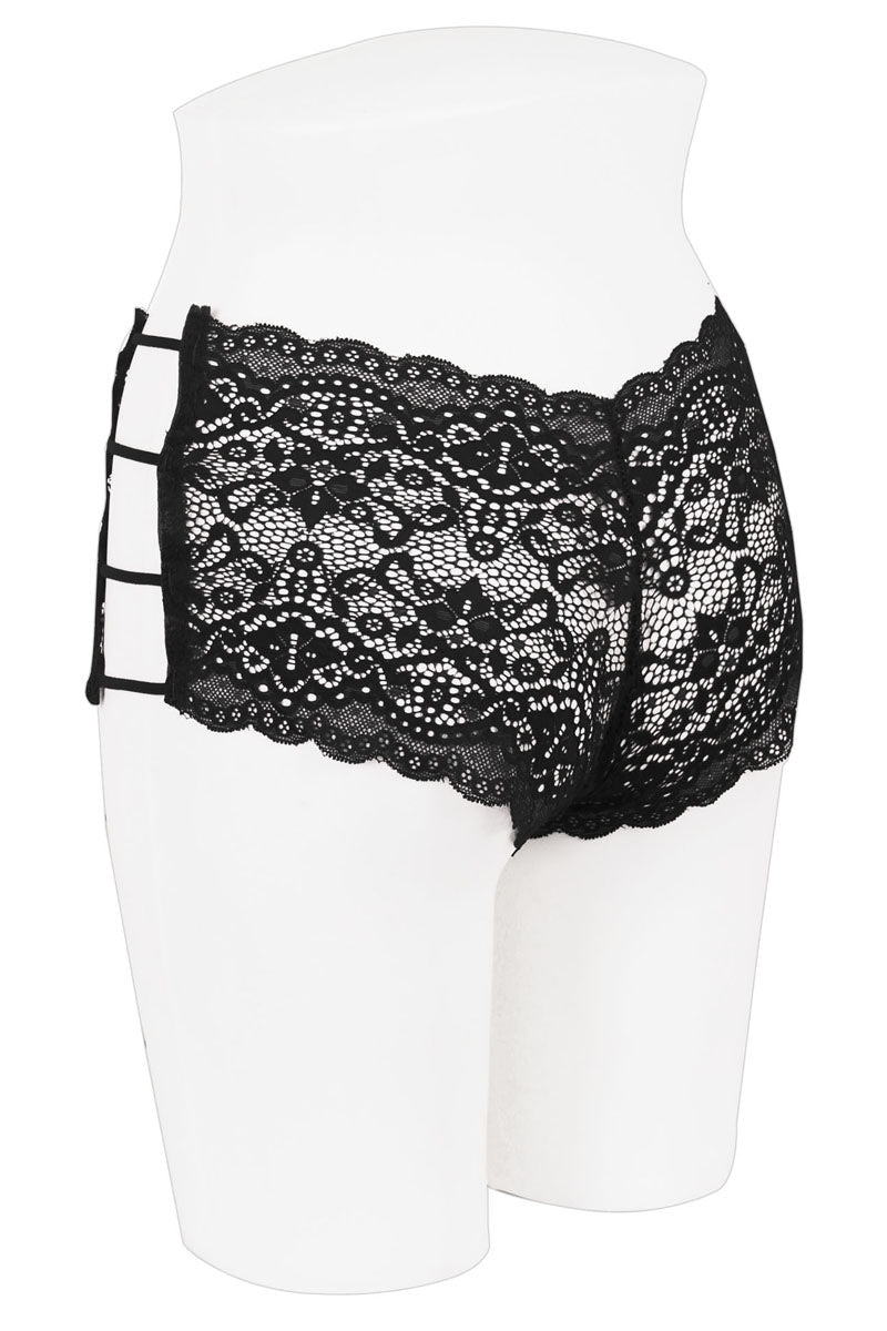 Ladies caged lace hipster