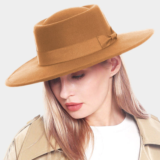 Camel Panama Fedora Hat