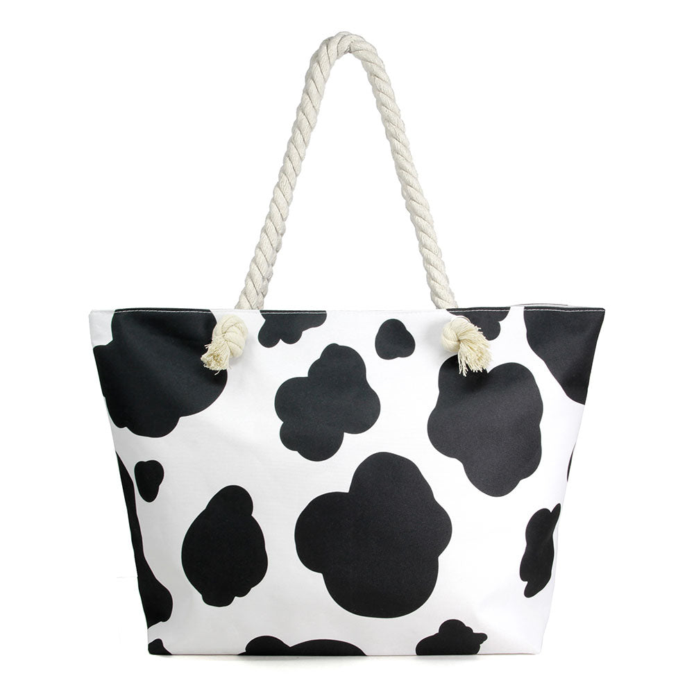 Cow Print Beach Bag