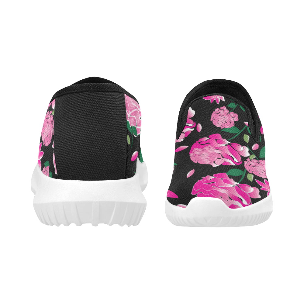 Custom Order - AMMA JO Sport Peony Noire Slip On Walking Shoes