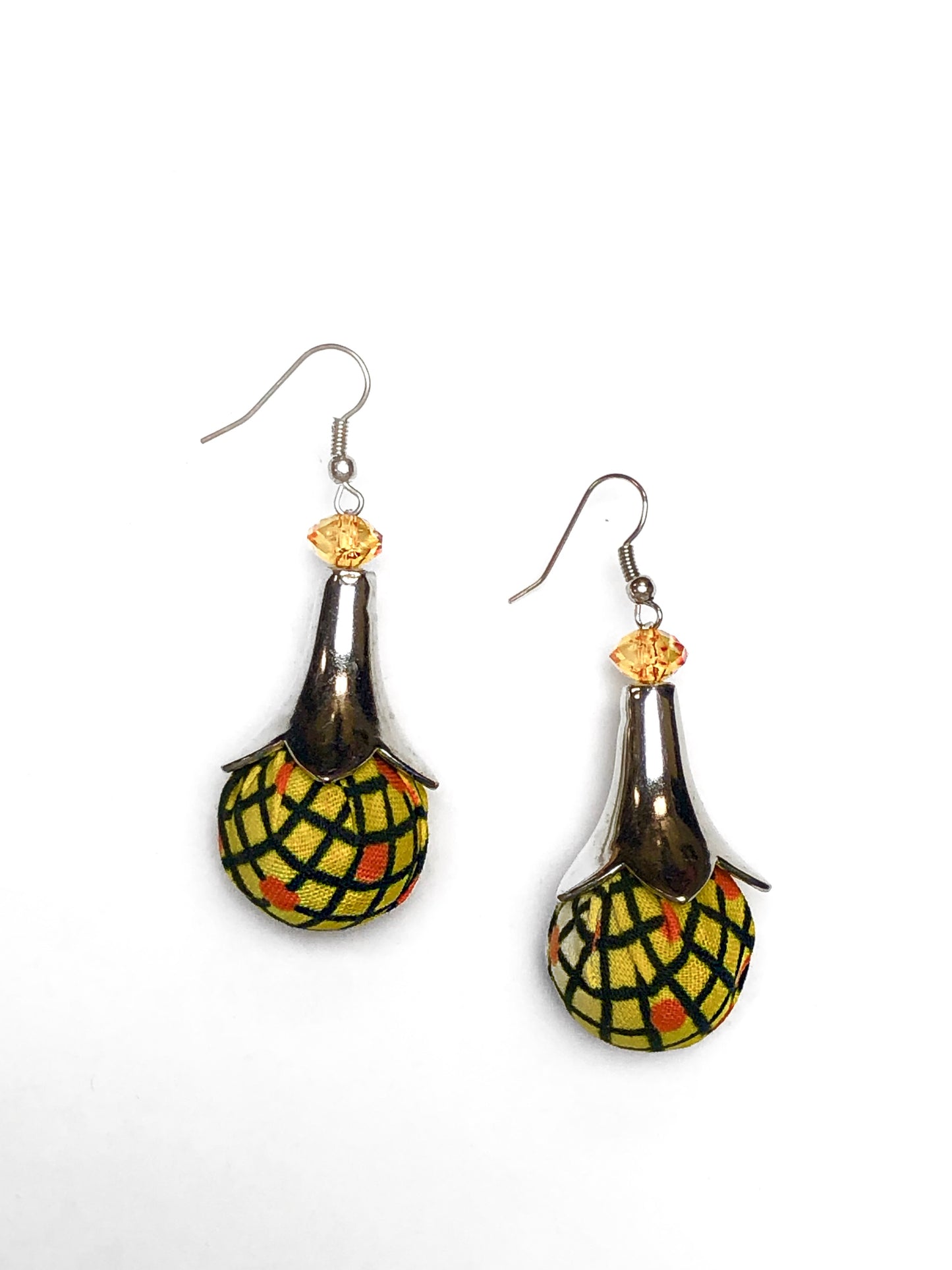 Yellow Geometric Bella Africa Earrings