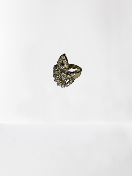 Gold Three Leaf Fall Cocktail Ring