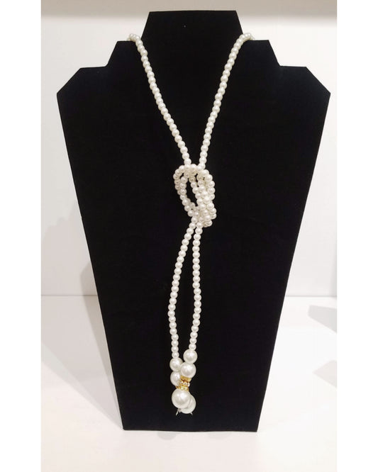 Roped Pearl Strand Necklace