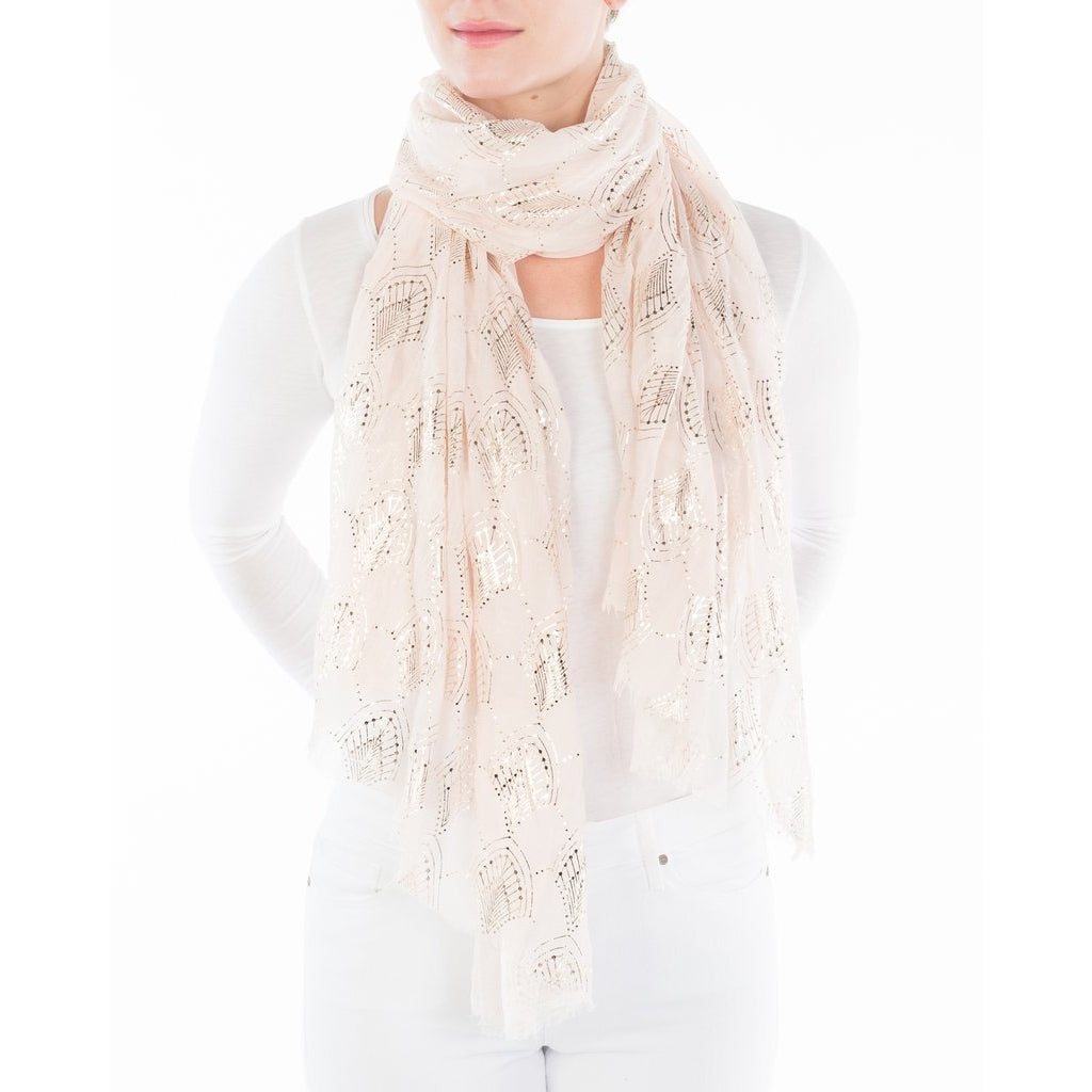 Spring Scarf - Pink Shimmer and Shine