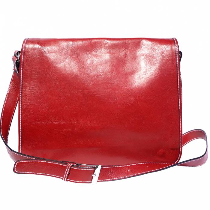 Made in Italy - Men's Smooth Leather Crossbody Messenger Bag